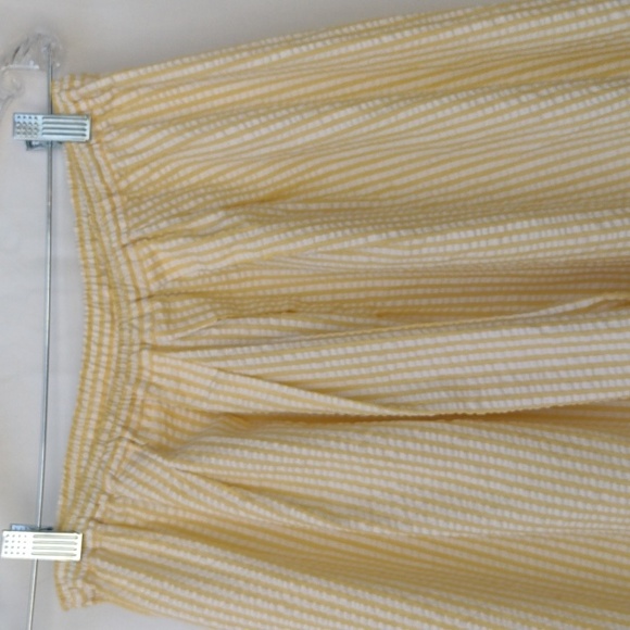 Vintage Handmade Yellow Striped Seersucker Pants L - Picture 4 of 9